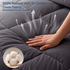 Bamboo Charcoal Filling Pillowtop Topper 1000GSM 5cm Thick Pillowtop Pad for Back Pain Relief Washable with 45cm Deep Pocket Single