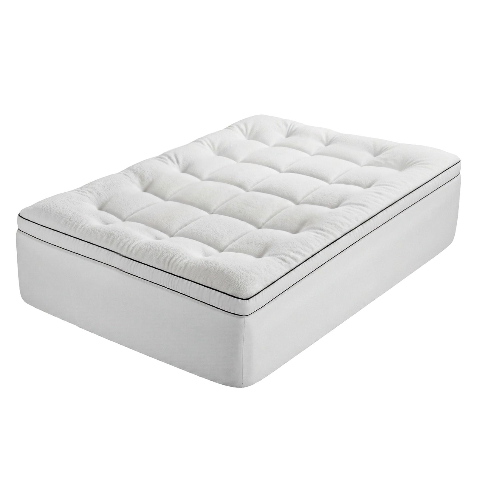 5cm Pillow Top Mattress Topper Coral Fleece Winter Warm Double Bed