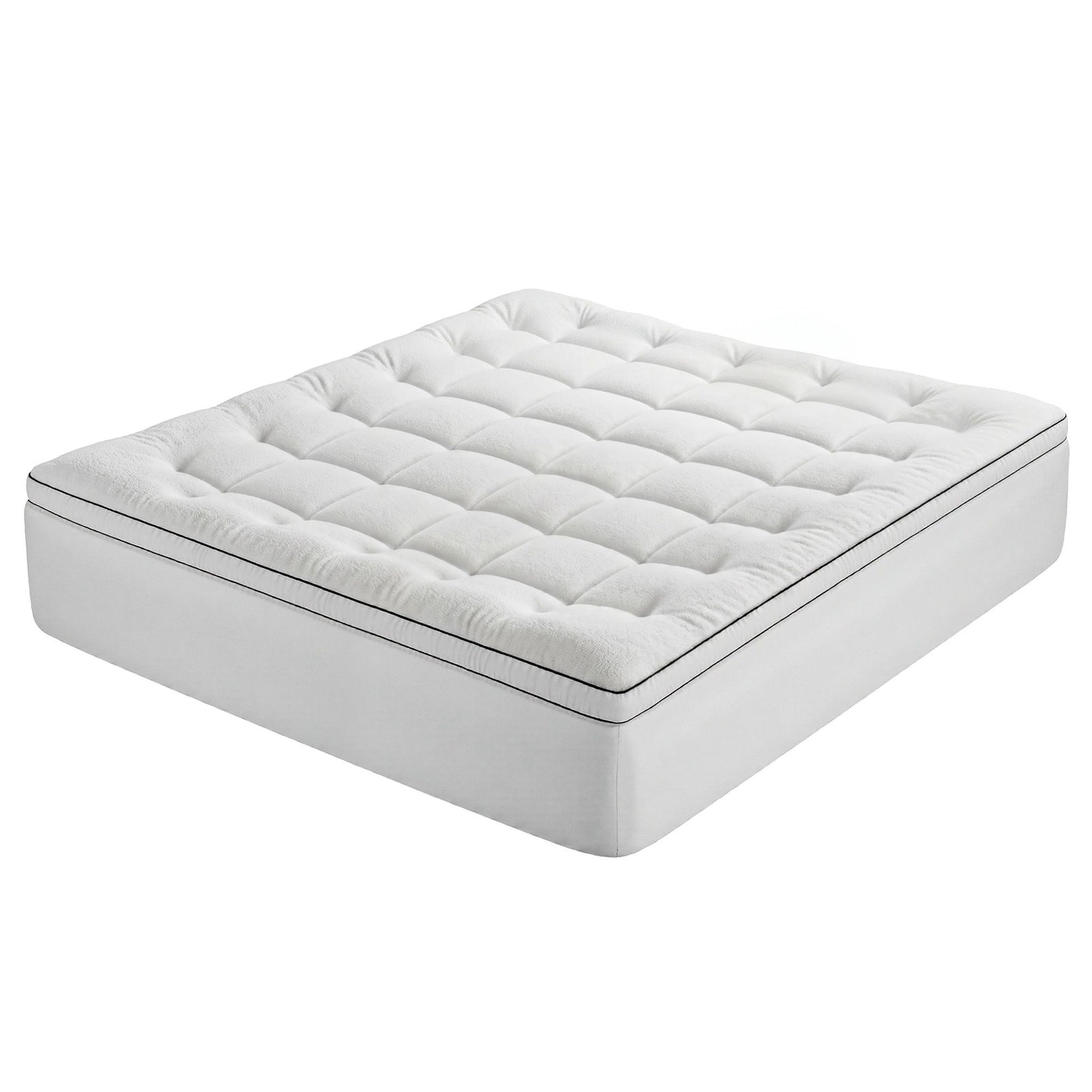 5cm Pillow Top Mattress Topper Coral Fleece Winter Warm King Bed
