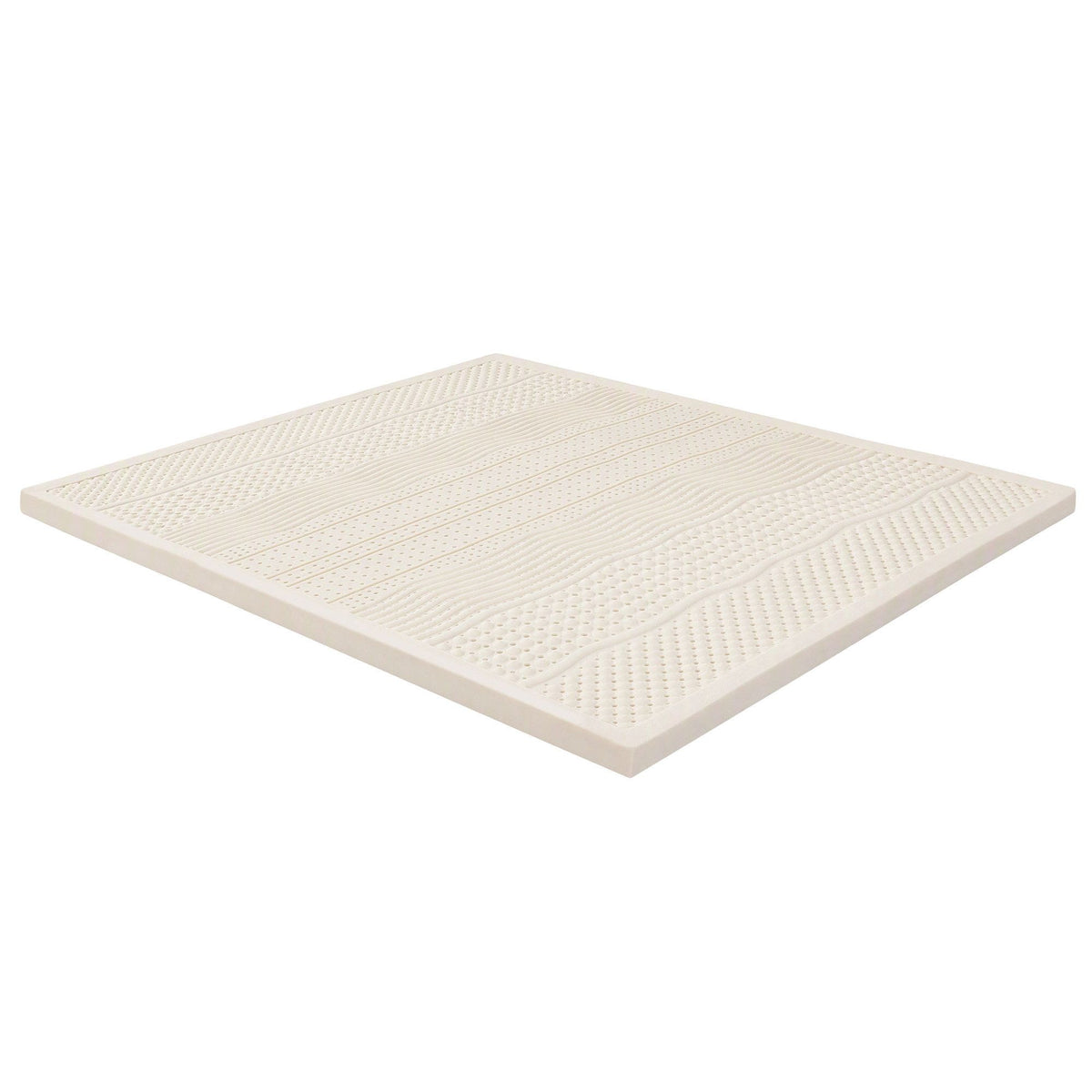 Giselle Bedding King Latex Mattress Topper 5cm 7 Zone 100% Natural Latex White