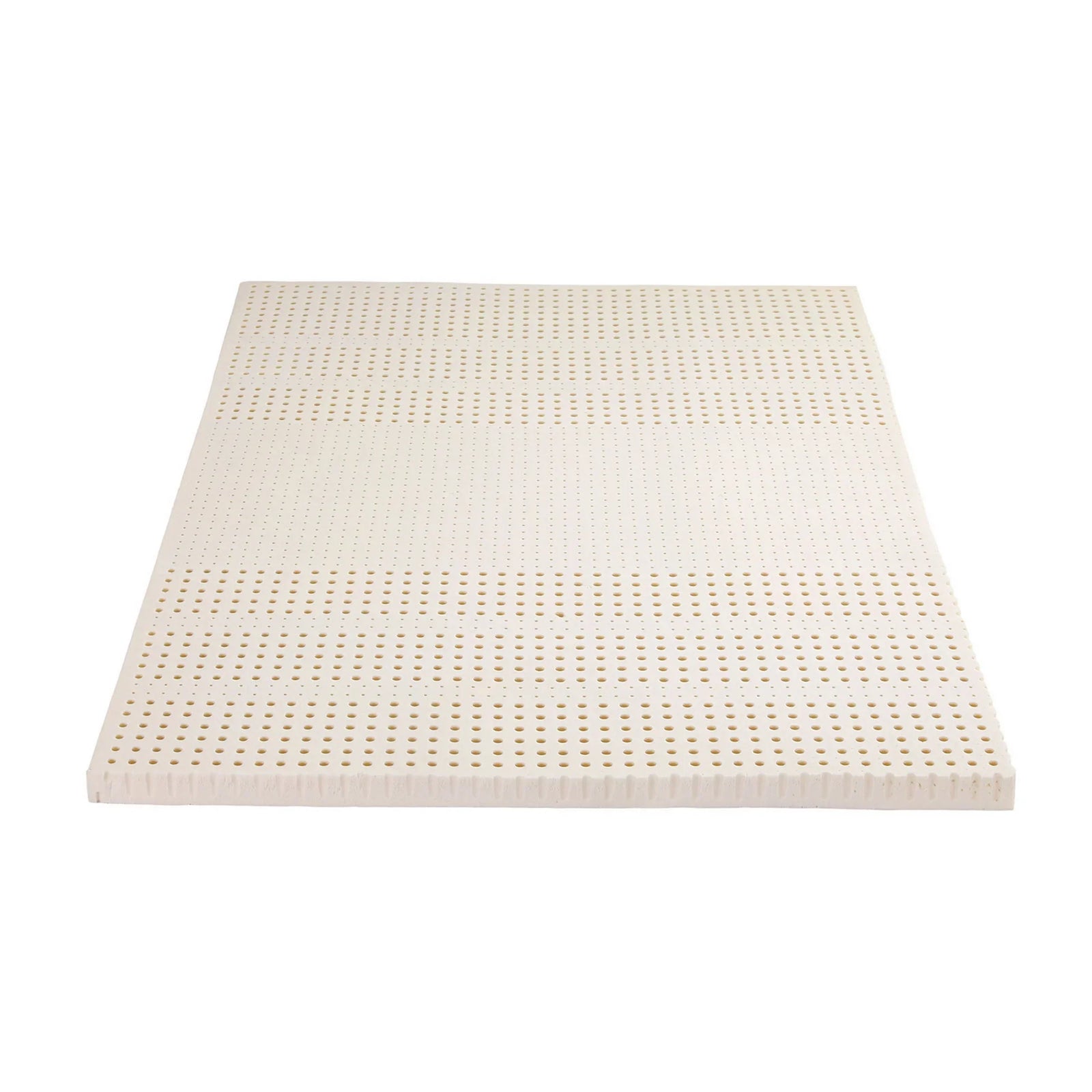 Latex Topper 100% Natural Latex Toppers 7-zone w/ Ice Silk Cool-touch Fabric Cooling Cover Queen 5cm