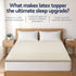 Latex Topper 100% Natural Latex Toppers 7-zone w/ Ice Silk Cool-touch Fabric Cooling Cover Queen 5cm
