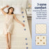 Latex Topper 100% Natural Latex Toppers 7-zone w/ Ice Silk Cool-touch Fabric Cooling Cover Queen 5cm