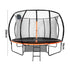 12FT Kids Trampline Safety Net Basketball Set Ladder Round