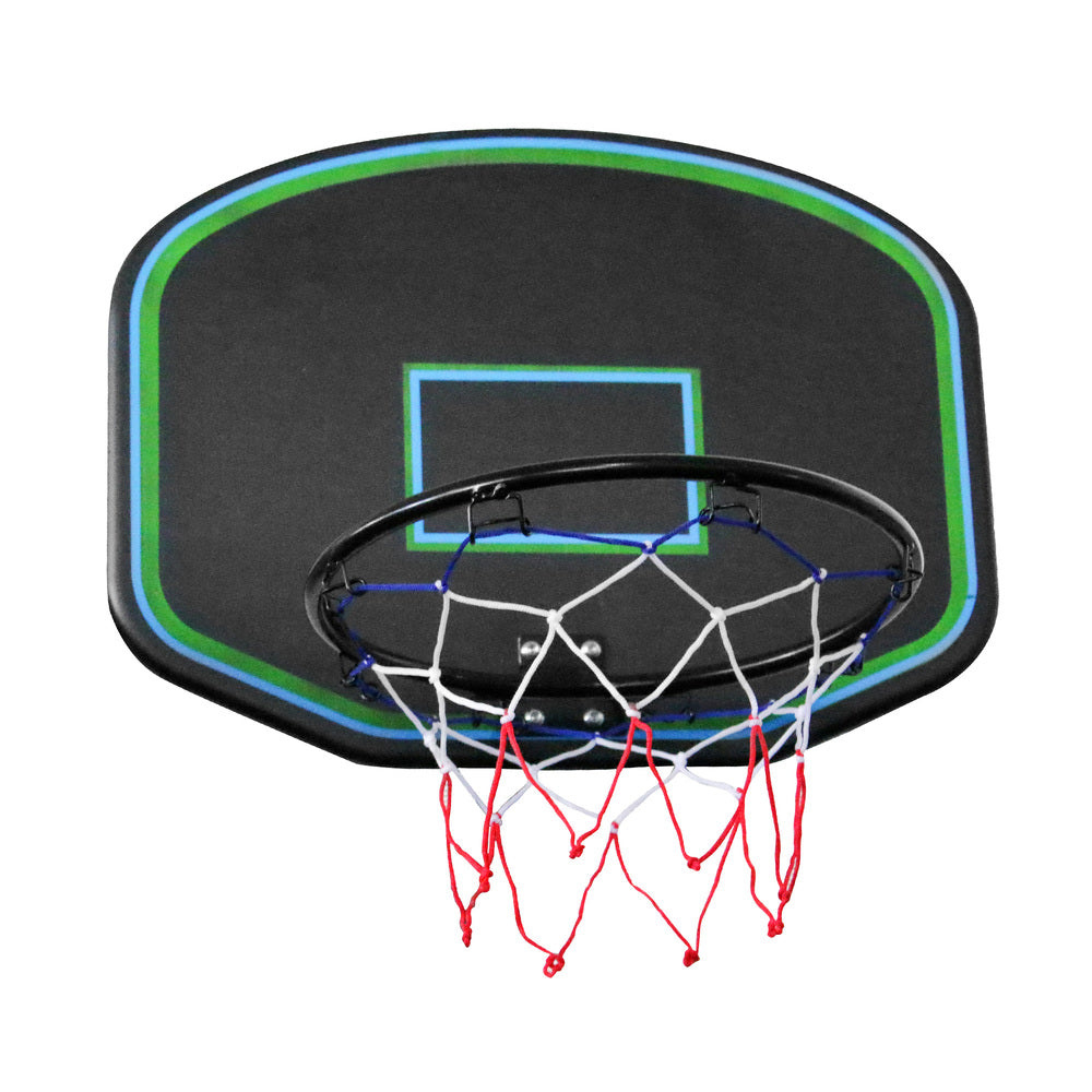 16FT Kids Enclosed Trampoline with Basketball Hoop Set & Ladder, Round