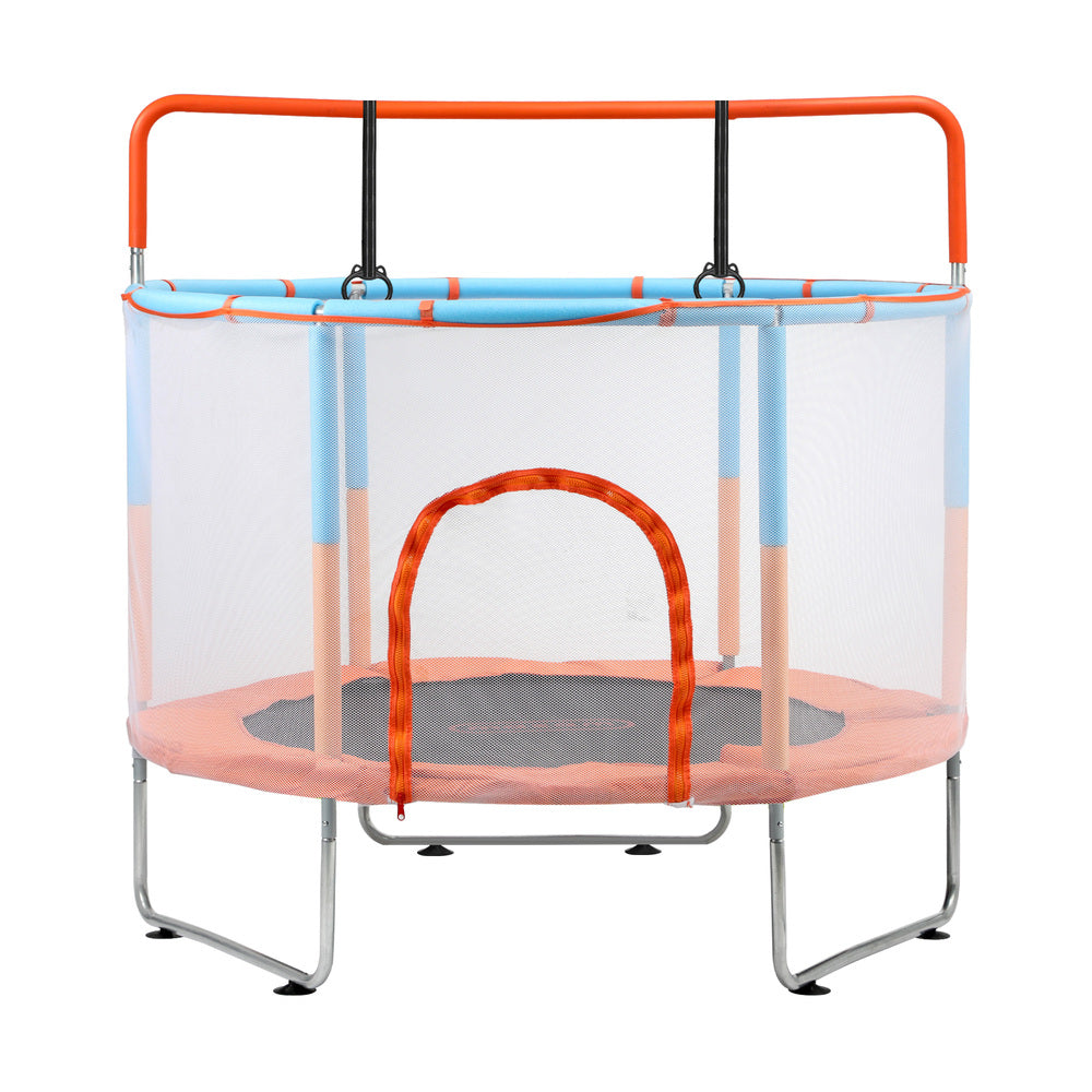 60 Inch Kids Trampoline Enclosure Safety Net Horizontal Bar