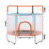 60 Inch Kids Trampoline Enclosure Safety Net Horizontal Bar