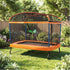 6FT Kids Trampoline with Swing Bar Rectangule Safety Enclosure