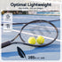 27 Inch Tennis Racket Lightweight Racquet for Beginner Adult Players Black