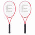 Everfit Tennis Racket Set 2 Pack 27 Inch Lightweight Cushioned Grip for Adults Pink