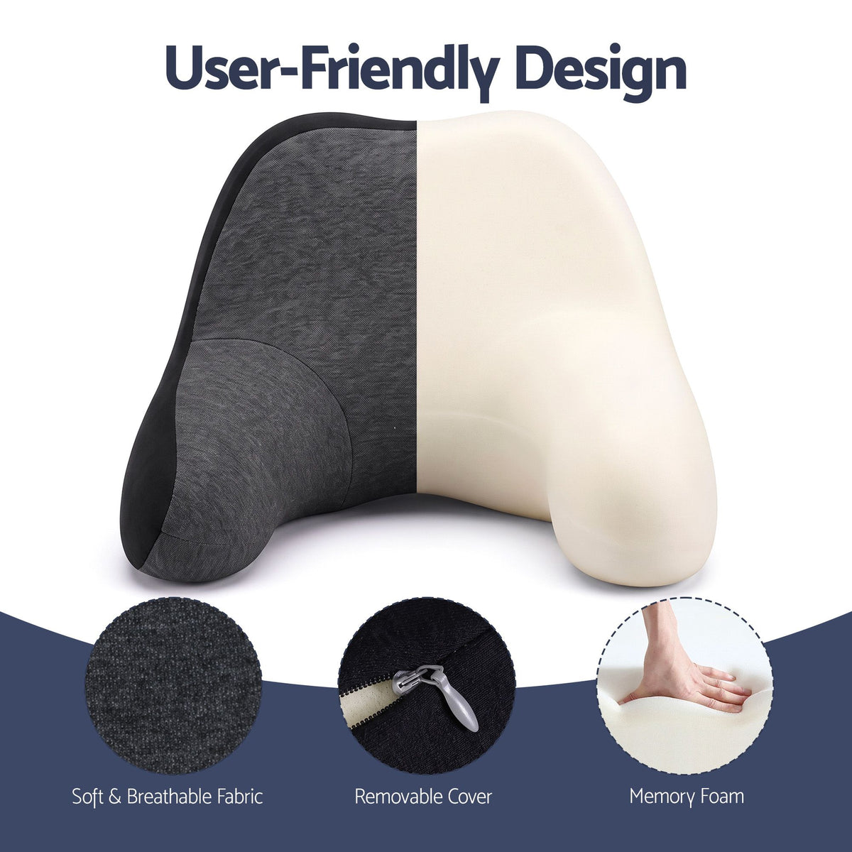 Wanderlite Travel Neck Pillow Portable for Airplane Memory Foam with Eyemask Earplugs Black