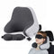 Wanderlite Travel Neck Pillow Portable for Airplane Memory Foam with Eyemask Earplugs Grey