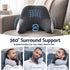 Wanderlite Travel Neck Pillow Portable for Airplane Memory Foam with Eyemask Earplugs Grey