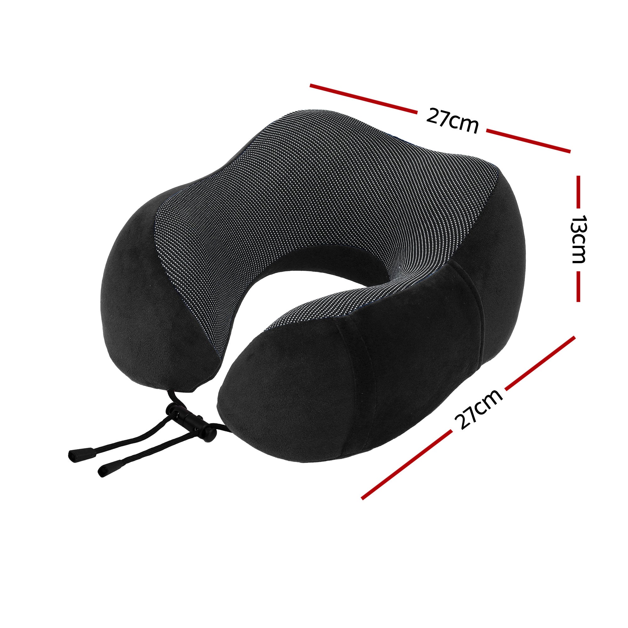 Travel Pillow for Airplanes Memory Foam Neck Pillows for Traveling, Soft & Washable Cover with Storage Bag, Portable Plane Accessories for Airplanes Offices Cars, Black