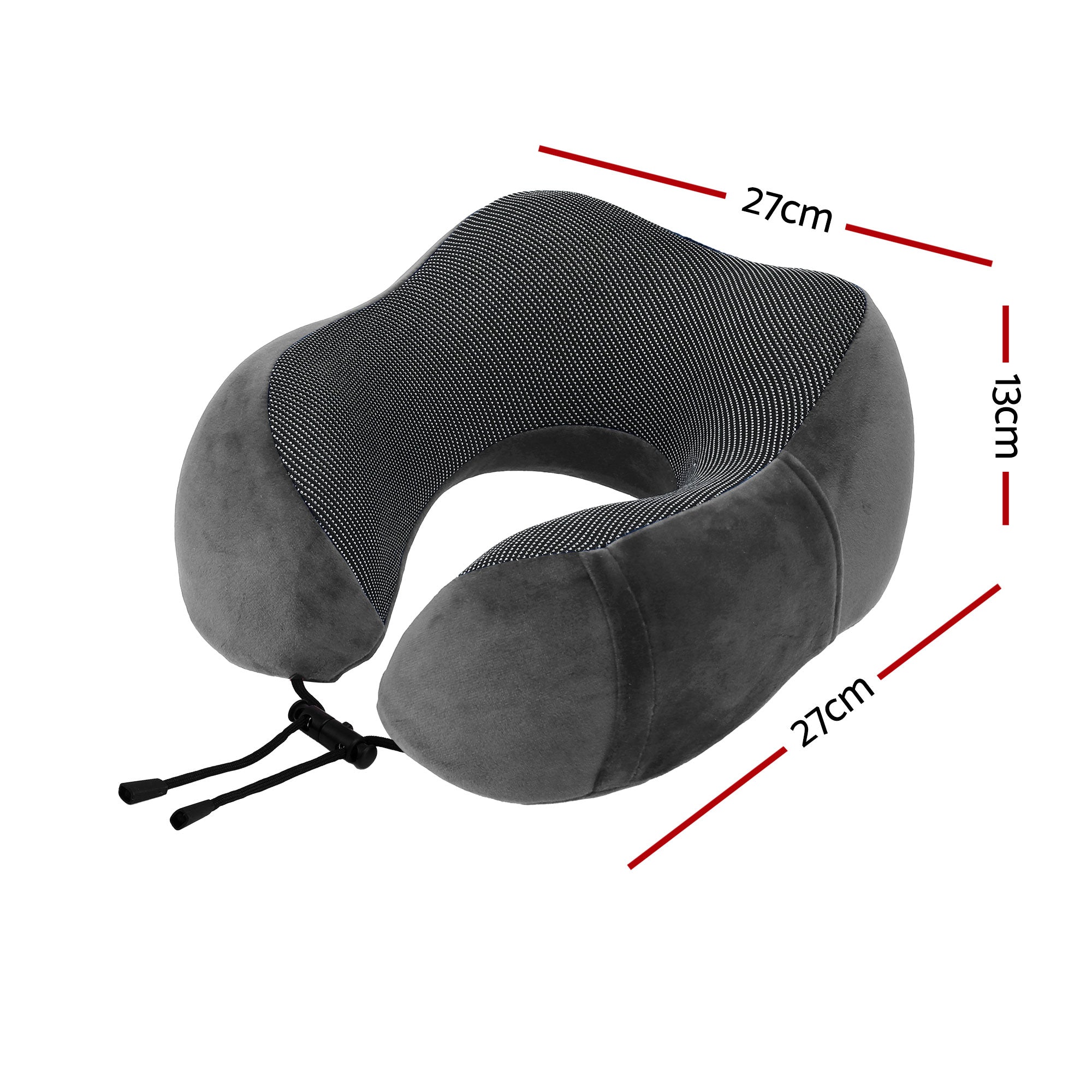 Travel Pillow for Airplanes Memory Foam Neck Pillows for Traveling, Soft & Washable Cover with Storage Bag, Portable Plane Accessories for Airplanes Offices Cars, Grey