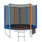 8FT Trampoline for Kids w/ Ladder Enclosure Safety Net Pad Gift Round