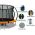 10ft Kids Trampoline with Basketball Hoop Safety Net Ladder
