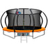 12ft Kids Trampoline with Basketball Hoop Safety Net Ladder