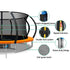 14ft Trampoline Safety Net Basketball Hoop Outdoor Kids Trampoline