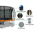 16ft Trampoline Safety Net Basketball Hoop Outdoor Kids Trampoline