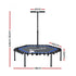 48inch Hexagon Fitness Trampoline Rebounder Adjustable Handrail Blue