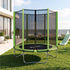 6FT Kids Trampoline Round Rebounder with Enclosure Net Green