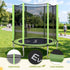 6FT Kids Trampoline Round Rebounder with Enclosure Net Green
