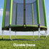 6FT Kids Trampoline Round Rebounder with Enclosure Net Green