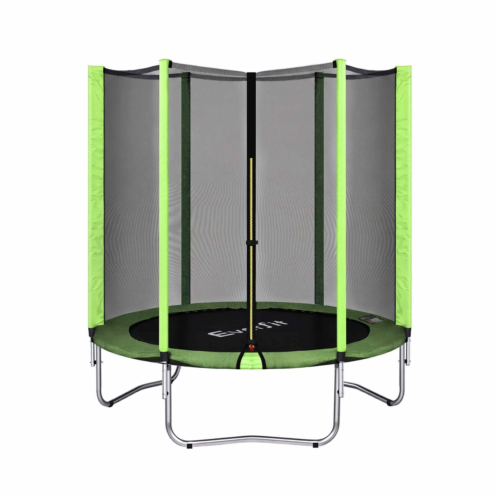 6FT Kids Trampoline Round Rebounder with Enclosure Net Green