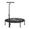 40" Fitness Trampoline – Foldable Rebounder w/ Adjustable Handrail, Green/Black