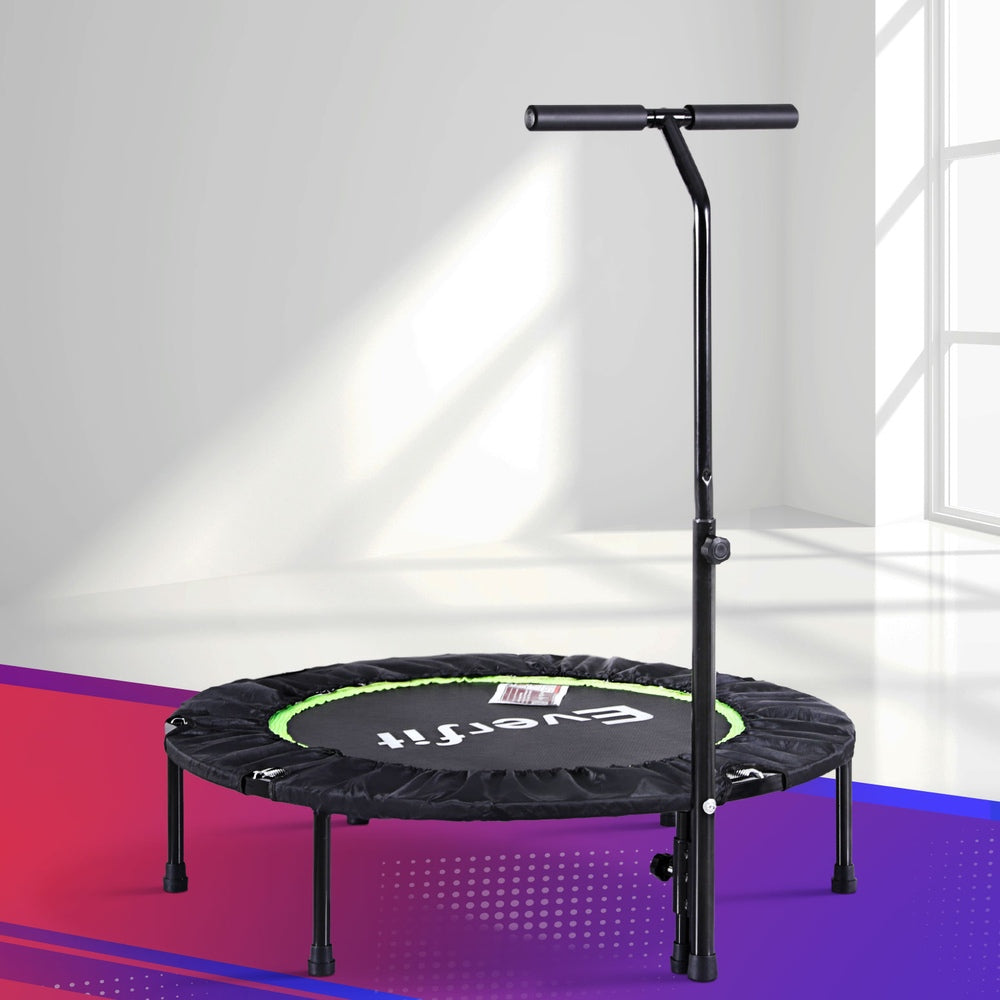 Everfit 40inch Fitness Foldable Trampoline Jumping Rebounder Home Gym Handrail