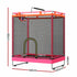 Everfit Kids 4.5FT Trampoline Rectangle Rebounder with Basketball Hoop Pink