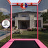 Everfit Kids 4.5FT Trampoline Rectangle Rebounder with Basketball Hoop Pink