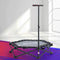 Fitness Foldable Trampoline Rebounder Adjustable Handle Indoor Exercise Black