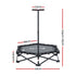Fitness Foldable Trampoline Rebounder Adjustable Handle Indoor Exercise Black