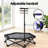 Fitness Foldable Trampoline Rebounder Adjustable Handle Indoor Exercise Black