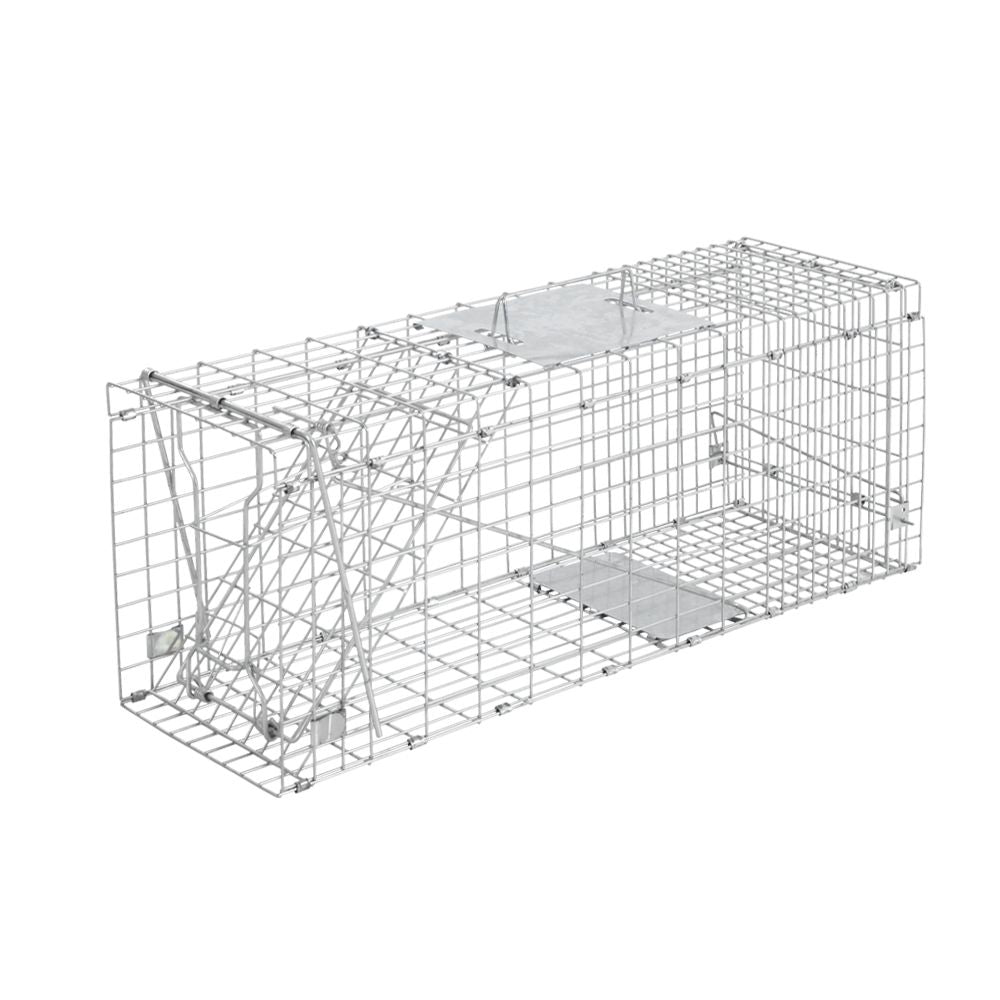 Large Humane Animal Trap Cage – Galvanised Wire, Spring Door, Collapsible