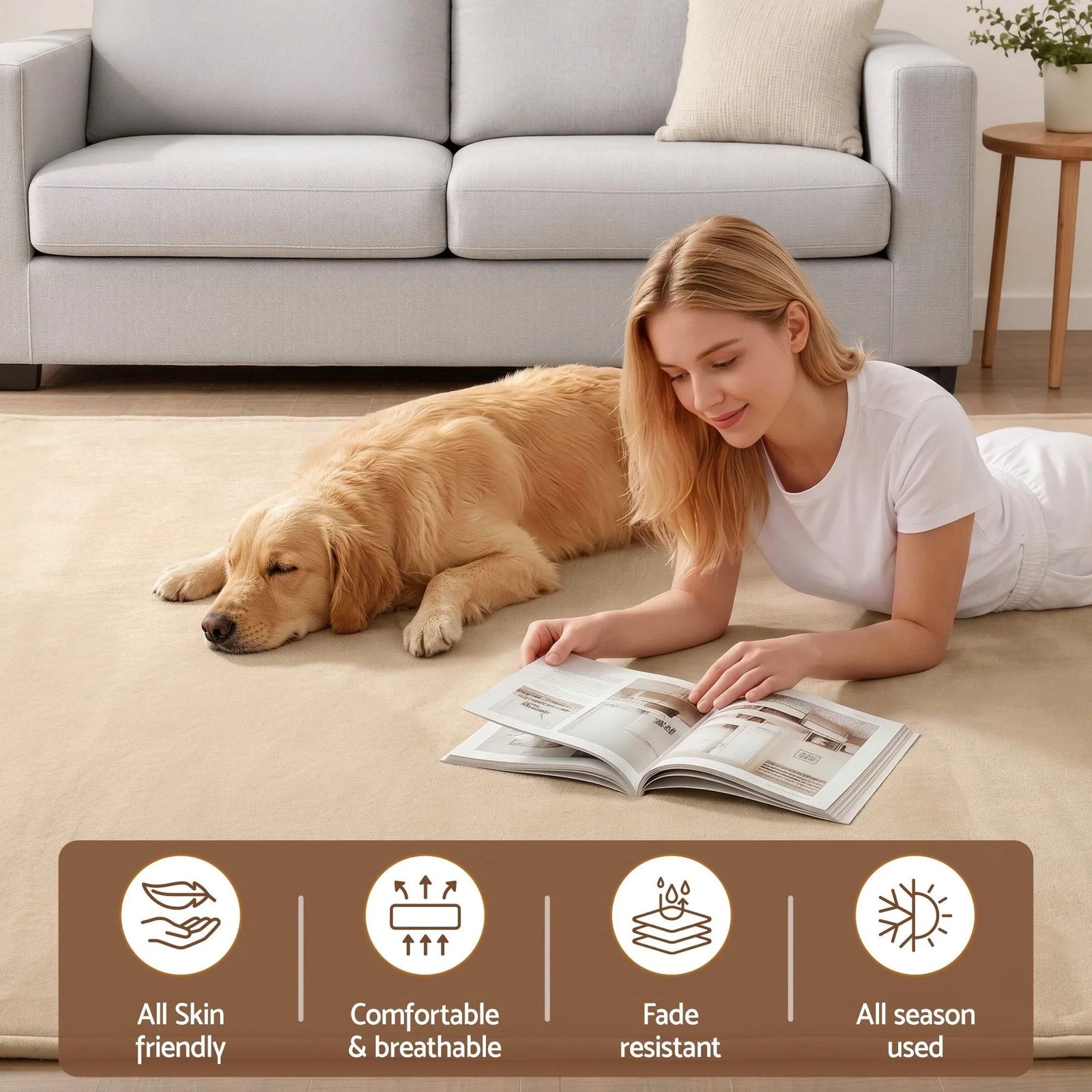 Tatami Mat Floor Mattress 3cm Thick Futon Mattresses Mellow Mat Rugs Living Room Beige