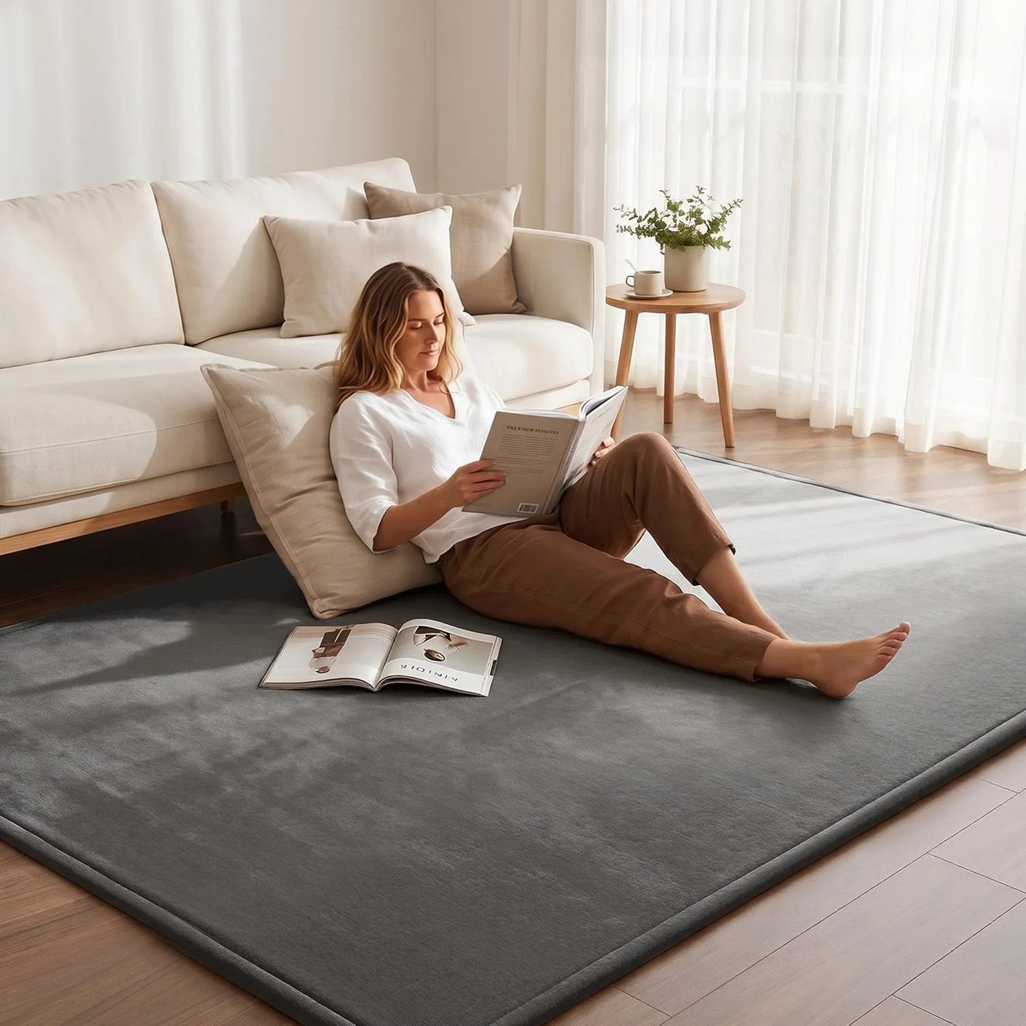 Tatami Mat Floor Mattress 3cm Thick Futon Mattresses Mellow Mat Rugs Living Room Grey