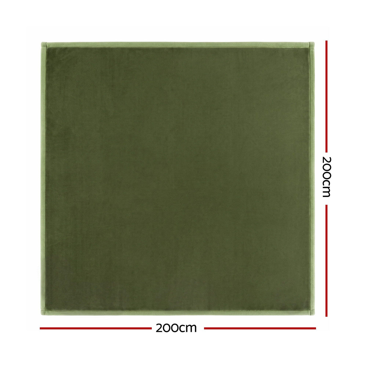 Artiss Tatami Floor Mattress 200x200cm 3cm Foam Futon Mat Coral Velvet Green