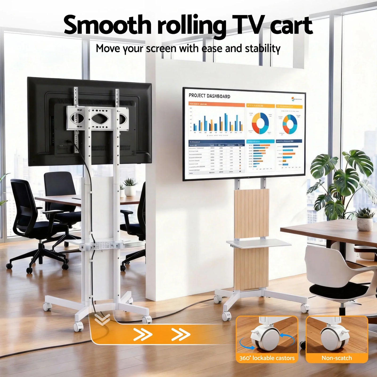 Mobile TV Floor Stand for 32-65