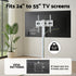 TV Stand 24-55" Swivel Height Adjustable Floor Mount for TVs