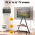 Mobile TV Stand Rolling Cart Wheels 32-75" Heavy Duty 133kg Mount Bracket