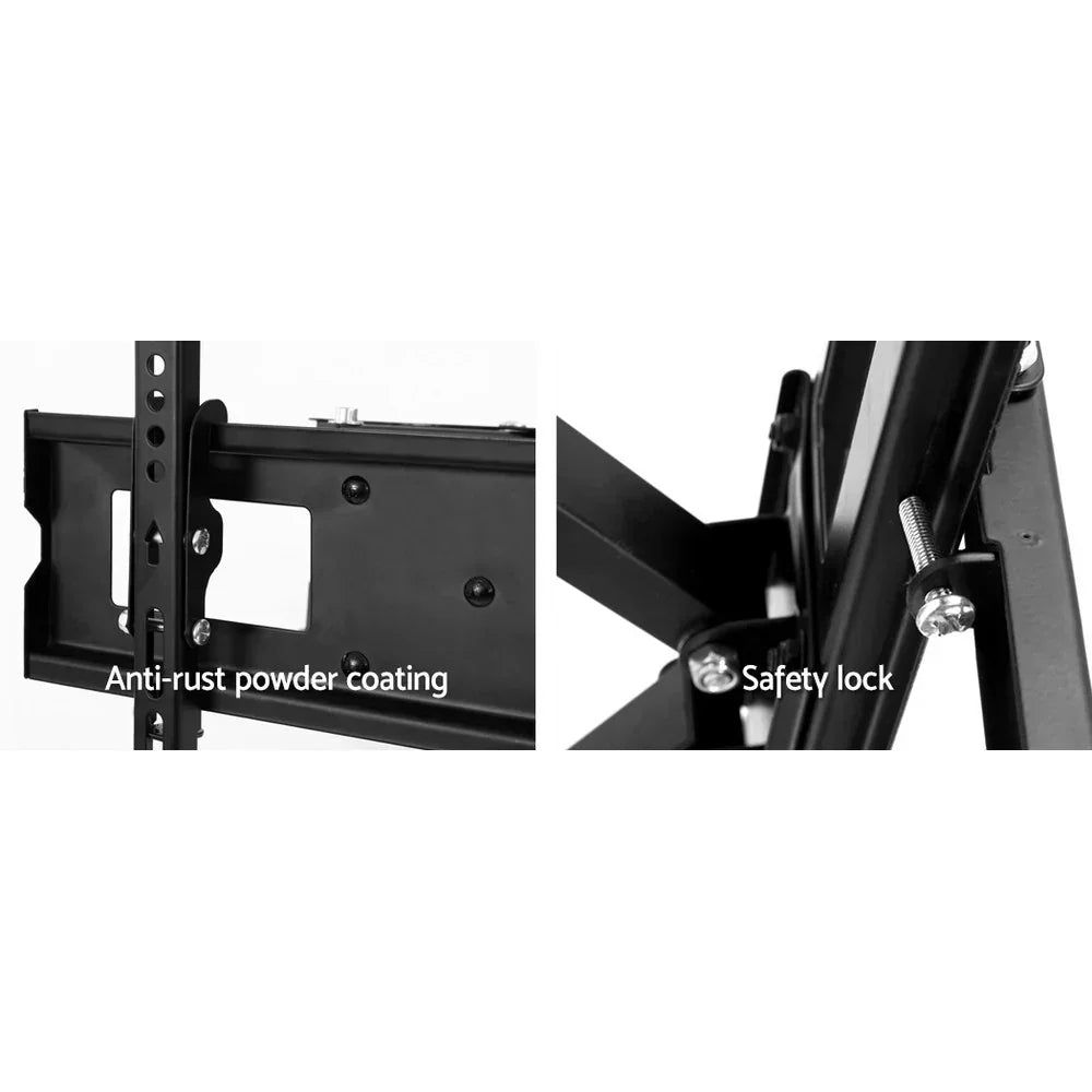 TV Wall Mount 23–55 Inch Full Motion Swivel Tilt Bracket 50kg Black