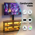 Corner TV Stand 32-70" w/ Mount LED Lights & Power Outlet Space Saving