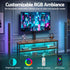 Corner TV Stand 32-70" w/ Mount LED Lights & Power Outlet Space Saving