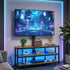 Corner TV Stand 32-70" w/ Mount LED Lights & Power Outlet Space Saving