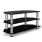 Artiss 3 Tier TV Stand Media Unit Tempered Glass Black Entertainment Rack