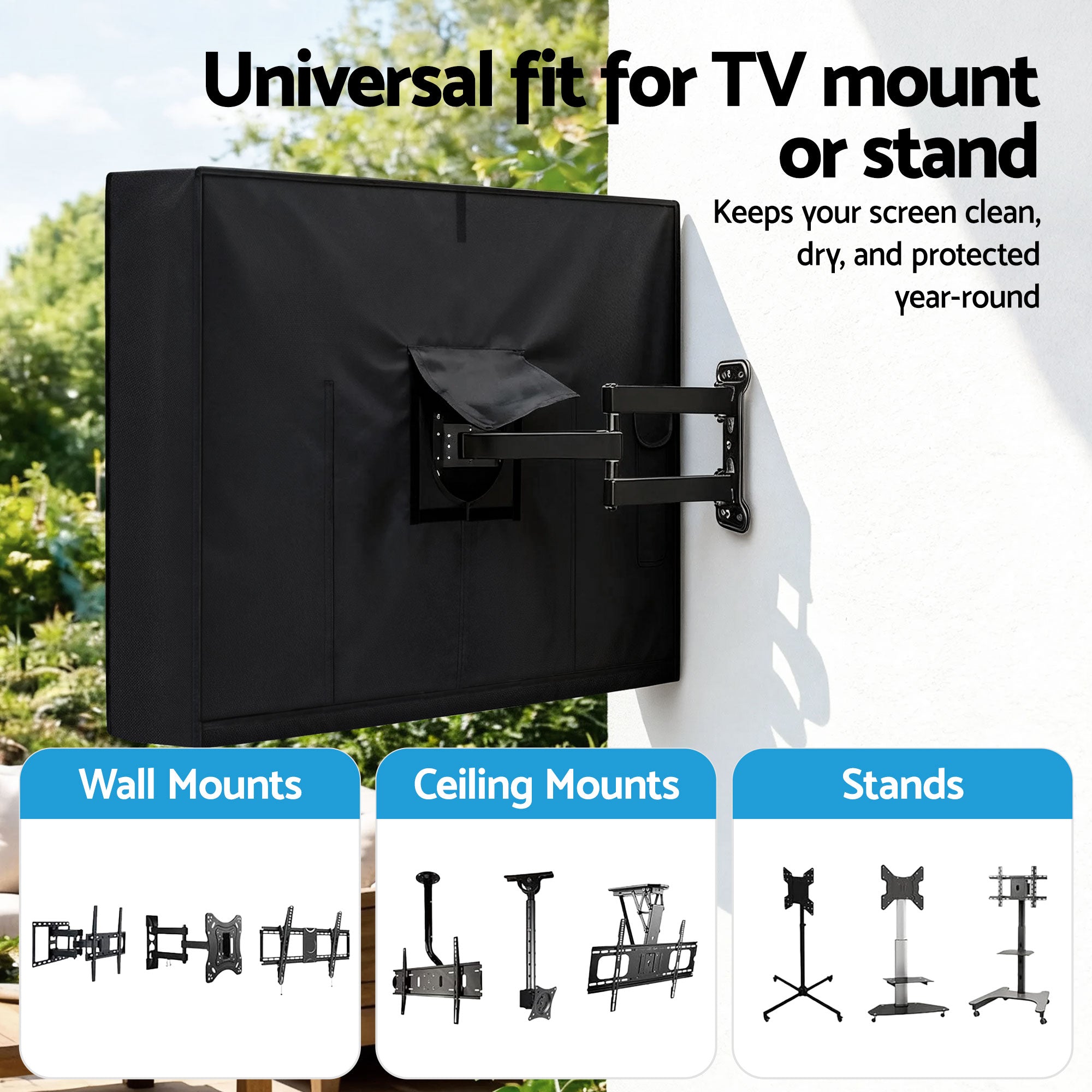 40-43 Inch TV Cover Waterproof Outdoor Patio Flat Television Protector