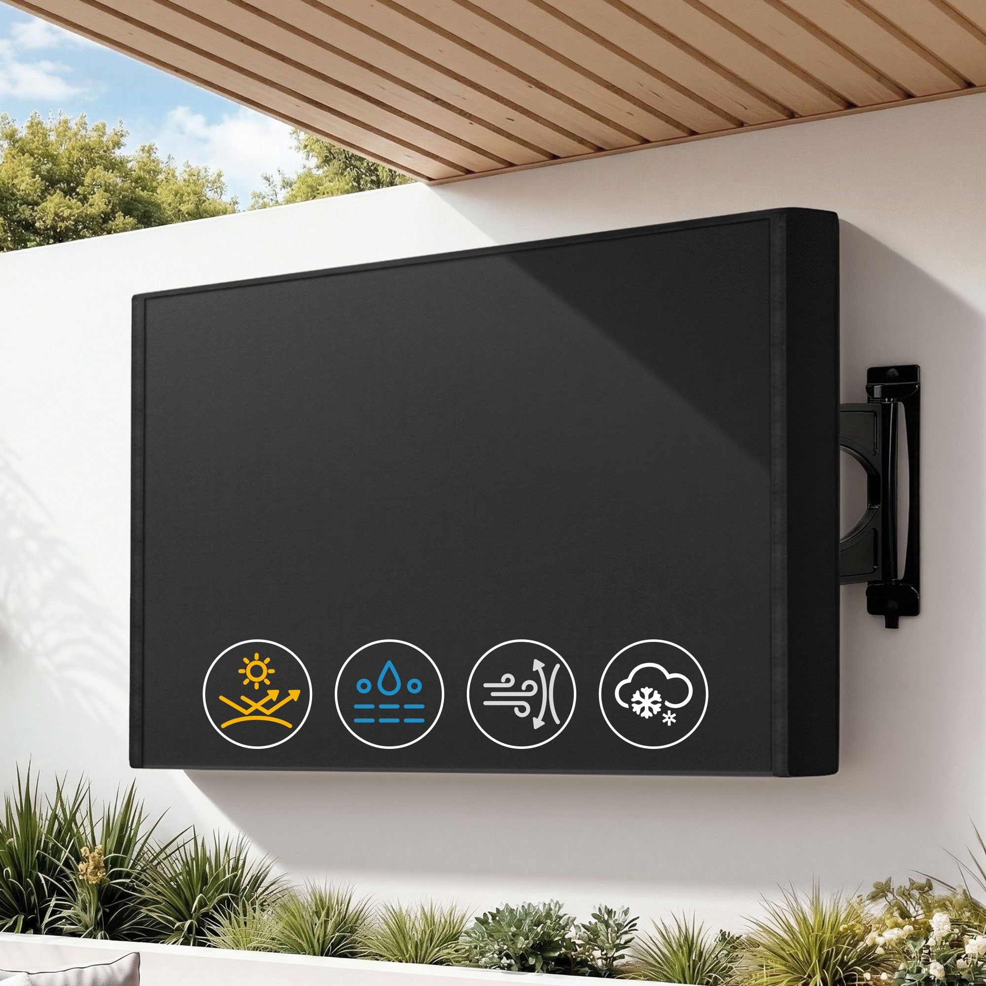 55-58 Inch TV Cover Waterproof Outdoor Patio Flat Television Protector